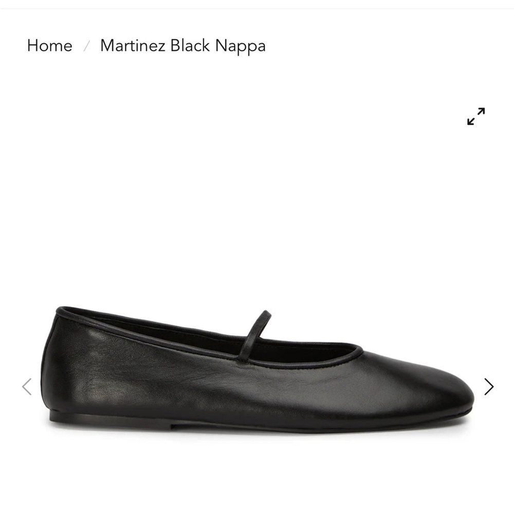 Tony Bianco Black Nappa Flats